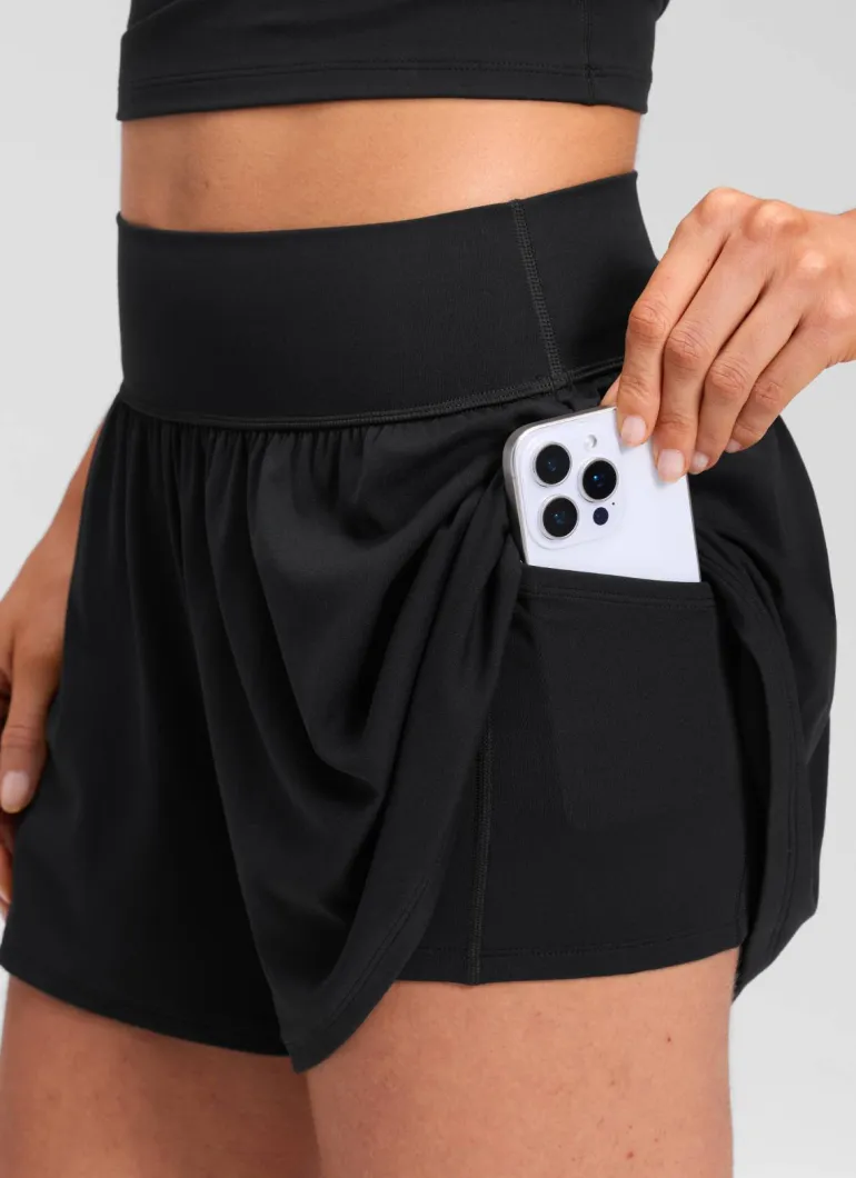 Softretch Flowy 2 in 1 Pocket Shorts