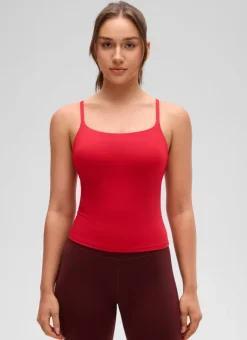 Softretch U Back Waist Length Built in Bra Tank