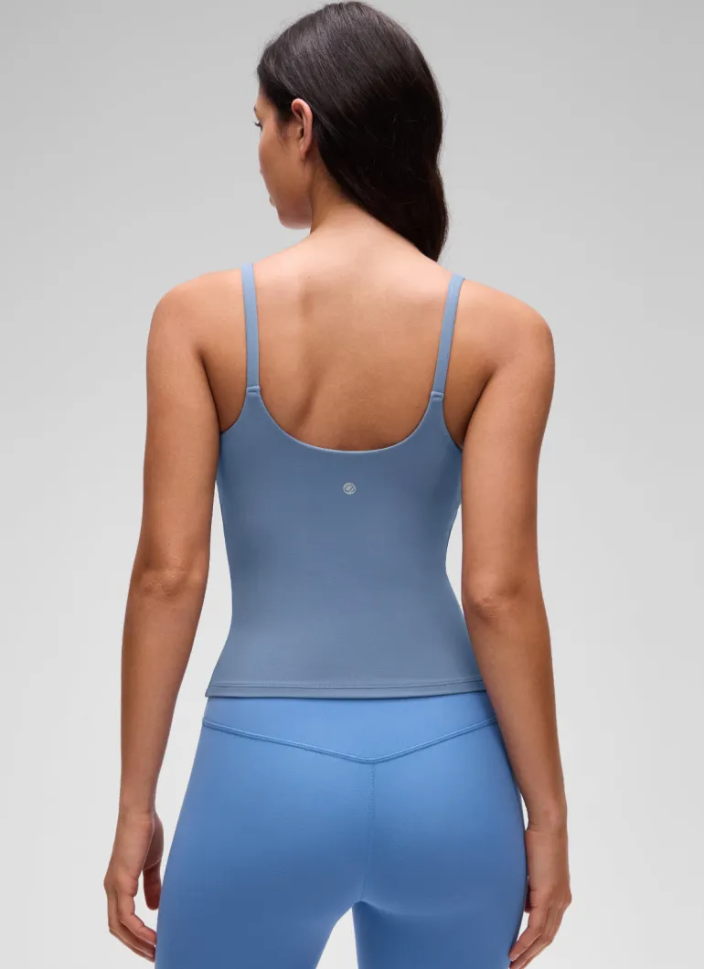 Softretch U Back Waist Length Built in Bra Tank
