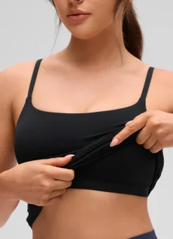 Softretch U Back Waist Length Built in Bra Tank