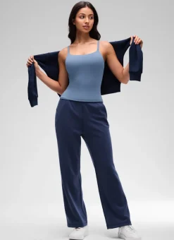 Softretch U Back Waist Length Built in Bra Tank