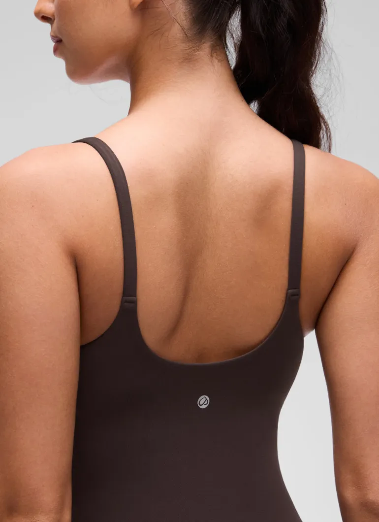 Softretch U Back Waist Length Built in Bra Tank