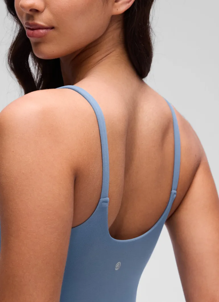 Softretch U Back Waist Length Built in Bra Tank
