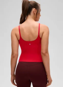 Softretch U Back Waist Length Built in Bra Tank