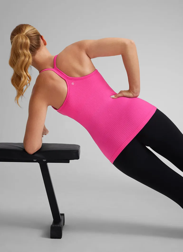 Speedy Seamless Built in Bra Pure color Tank