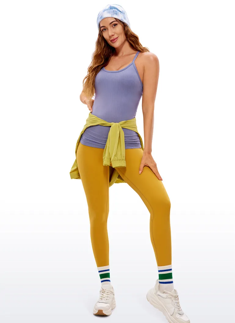 Speedy Seamless Built in Bra Pure color Tank
