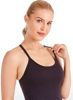 Speedy Seamless Built in Bra Y back Tank