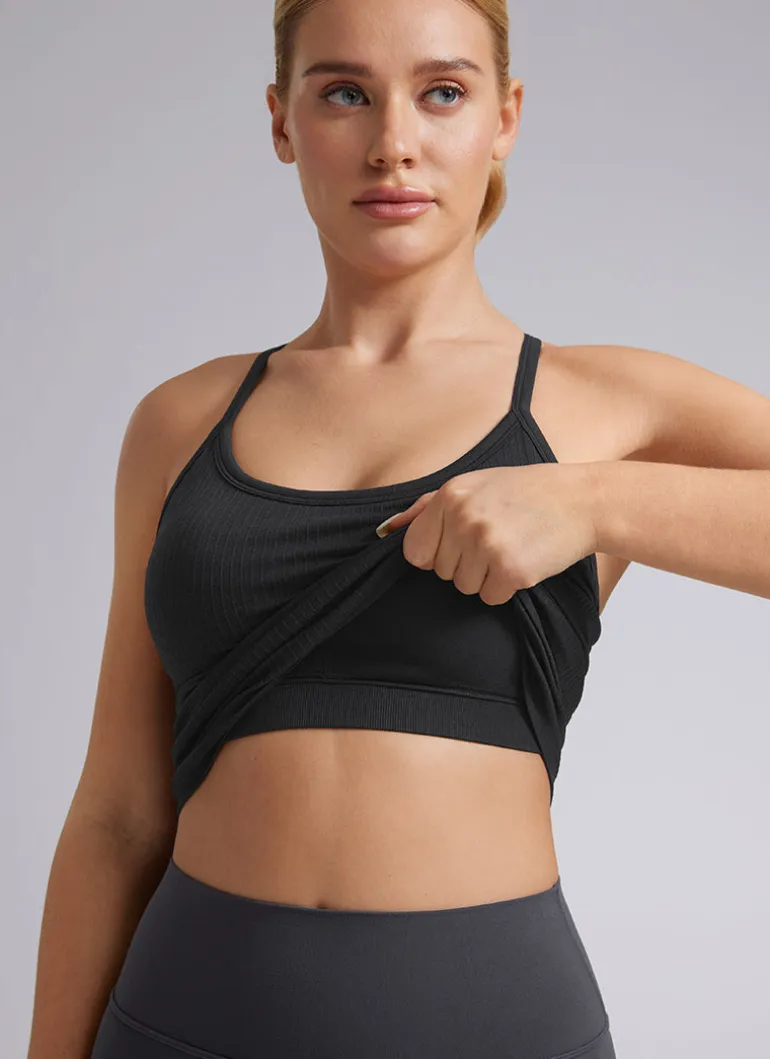 Speedy Seamless Built in Bra Y back Tank