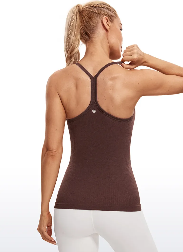 Speedy Seamless Built in Bra Y back Tank