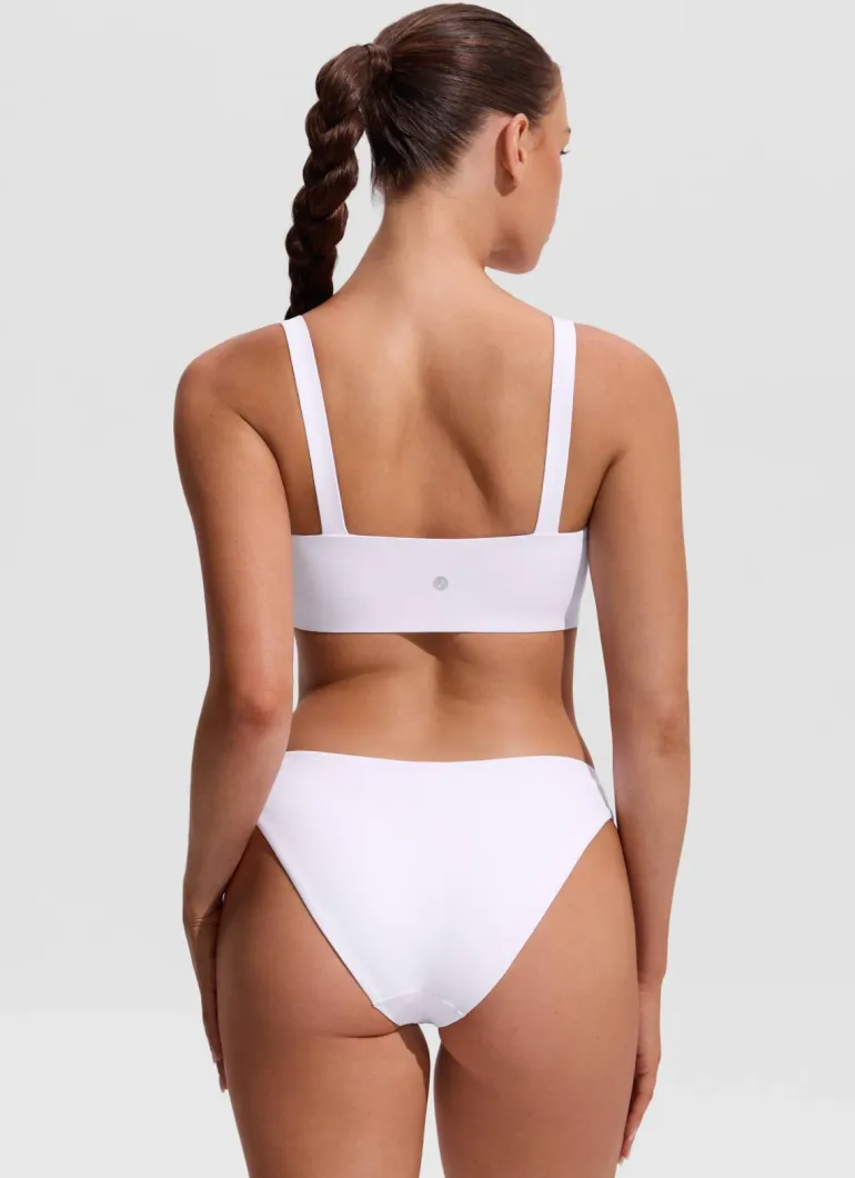 Square Neck Wide Flat Straps Bikini Top
