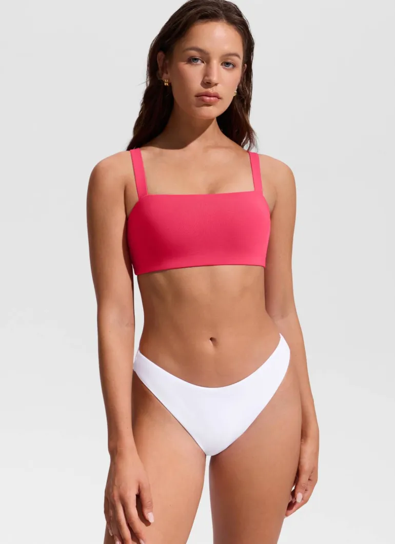 Square Neck Wide Flat Straps Bikini Top