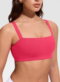Square Neck Wide Flat Straps Bikini Top