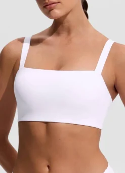 Square Neck Wide Flat Straps Bikini Top