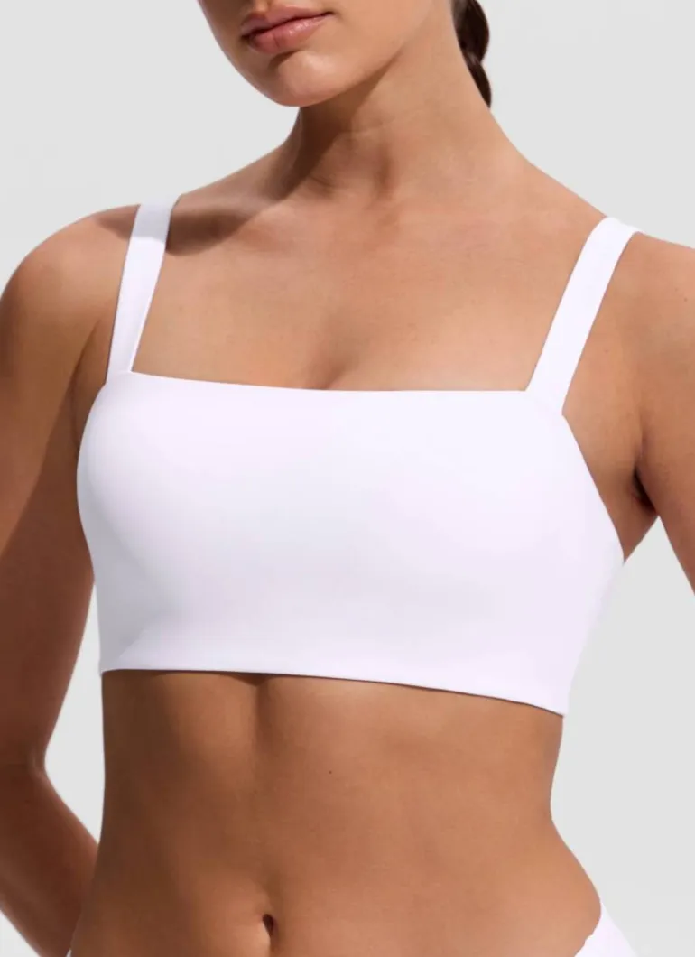 Square Neck Wide Flat Straps Bikini Top