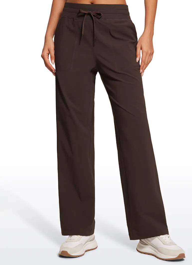 Strech Straight Leg High Rise Pant 30''