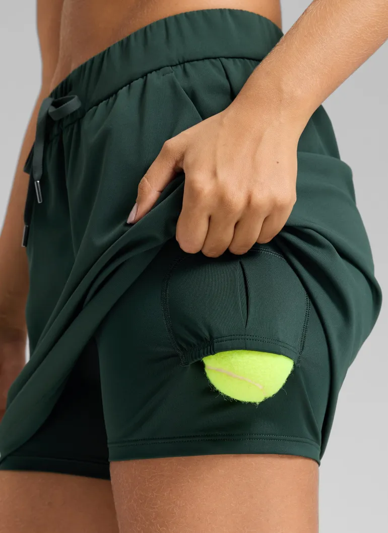Stretch Drawstring Liner Skirt 15'' - 5 Pocket