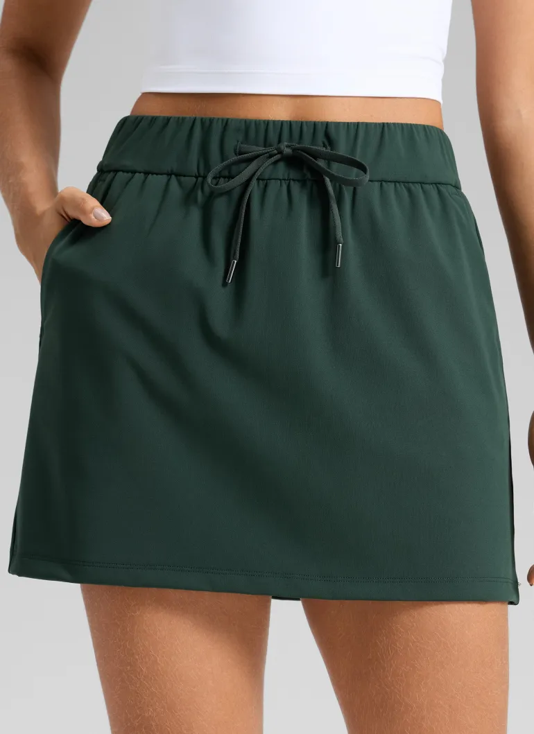 Stretch Drawstring Liner Skirt 15'' - 5 Pocket