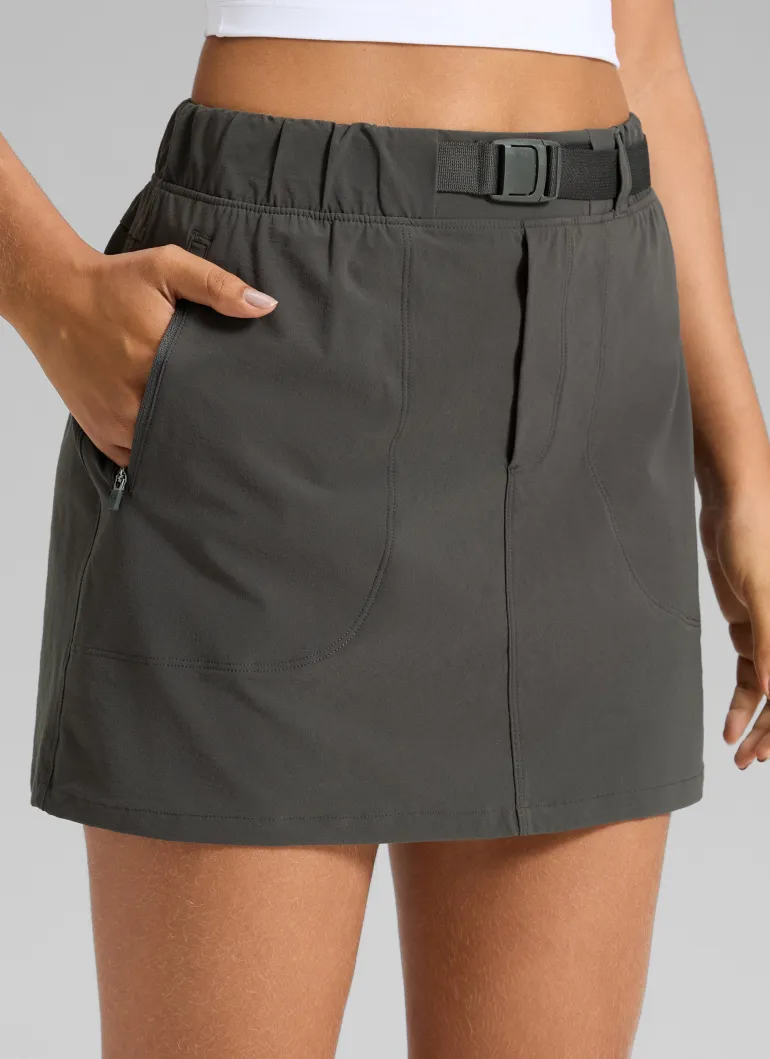 Stretch High Rise Mini Hiking Skirt 14.5’’