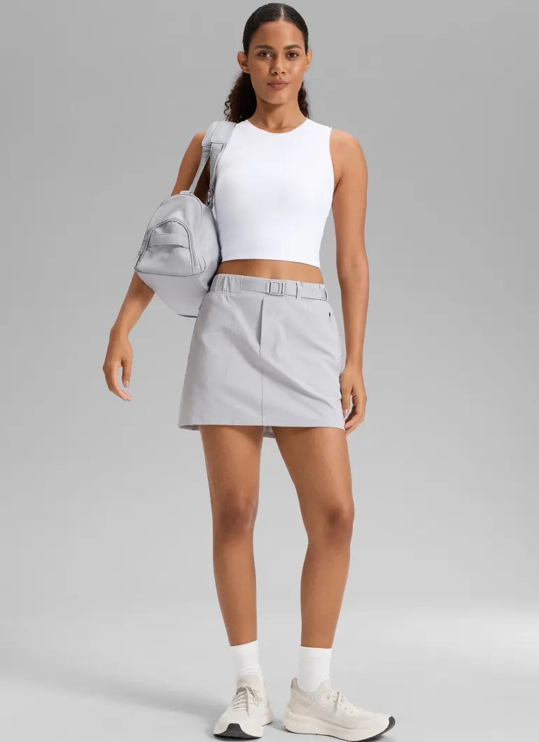Stretch High Rise Mini Hiking Skirt 14.5’’