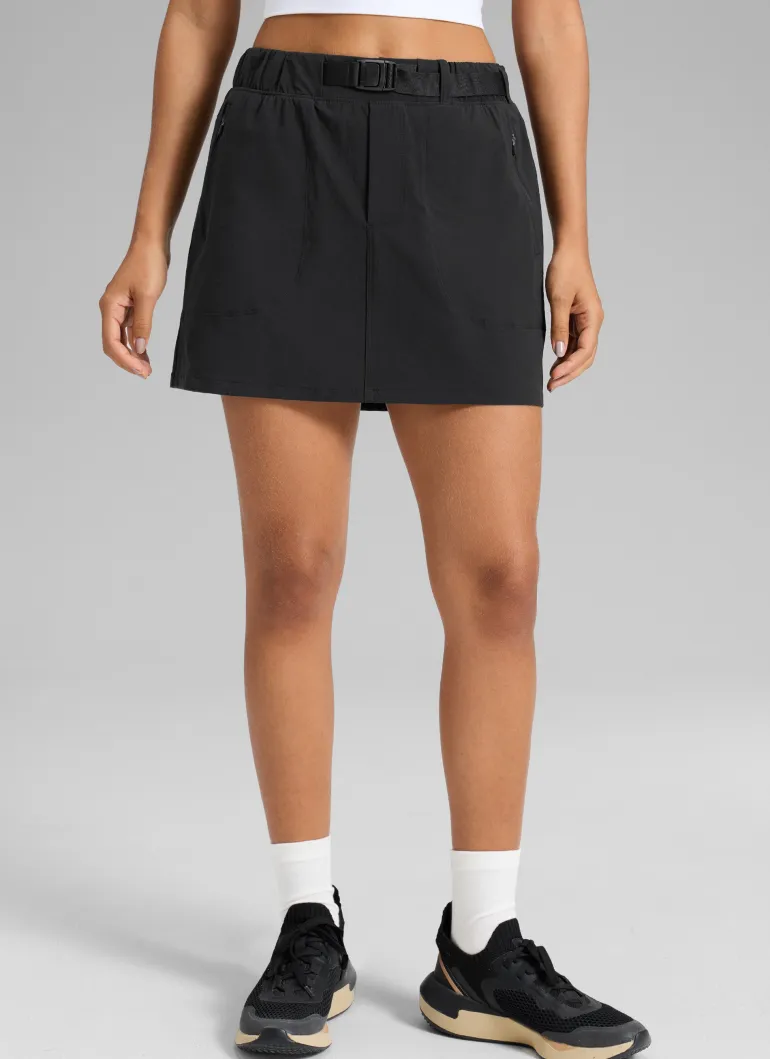 Stretch High Rise Mini Hiking Skirt 14.5’’