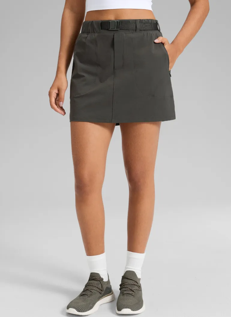 Stretch High Rise Mini Hiking Skirt 14.5’’