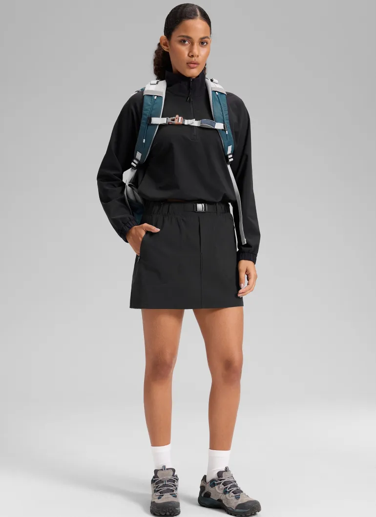 Stretch High Rise Mini Hiking Skirt 14.5’’