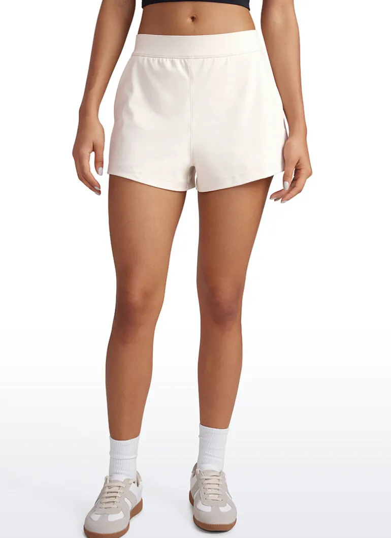 Stretch High-Rise Shorts with Pockets 2.5"