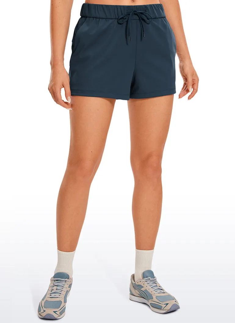 Stretch Mid Rise Pocket Shorts 2.5"