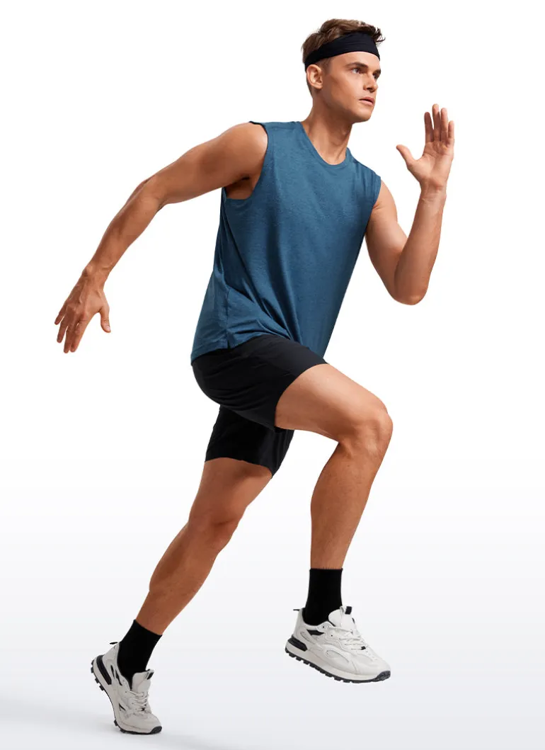Stretch Quick Dry Tank Tops Crewneck