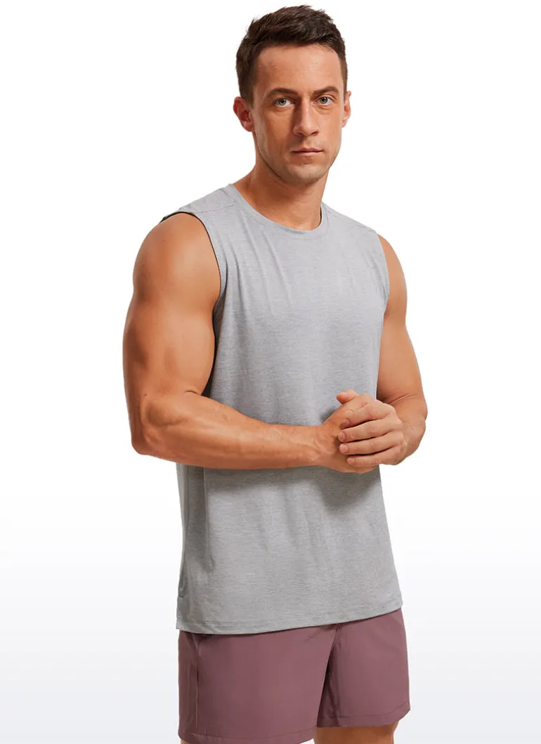 Stretch Quick Dry Tank Tops Crewneck