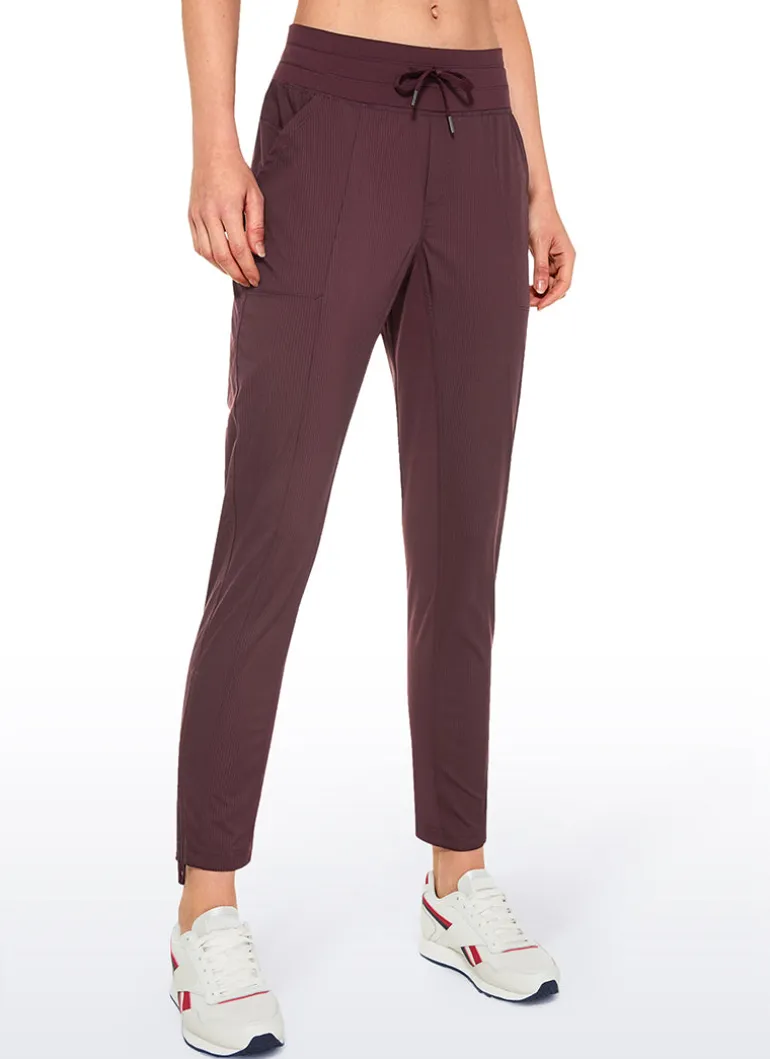 Striped Cinched Leg Pocket Pant 27''