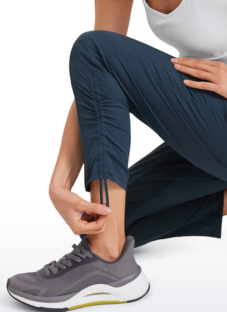 Striped Cinched Leg Pocket Pant 27''