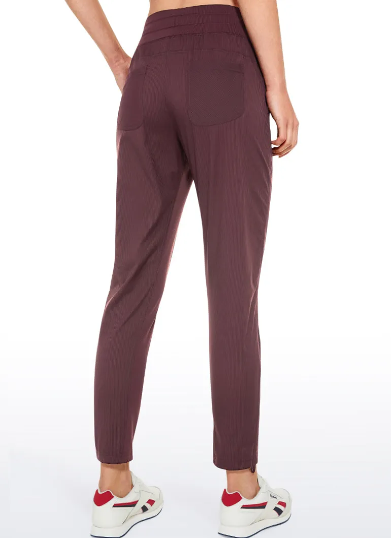Striped Cinched Leg Pocket Pant 27''