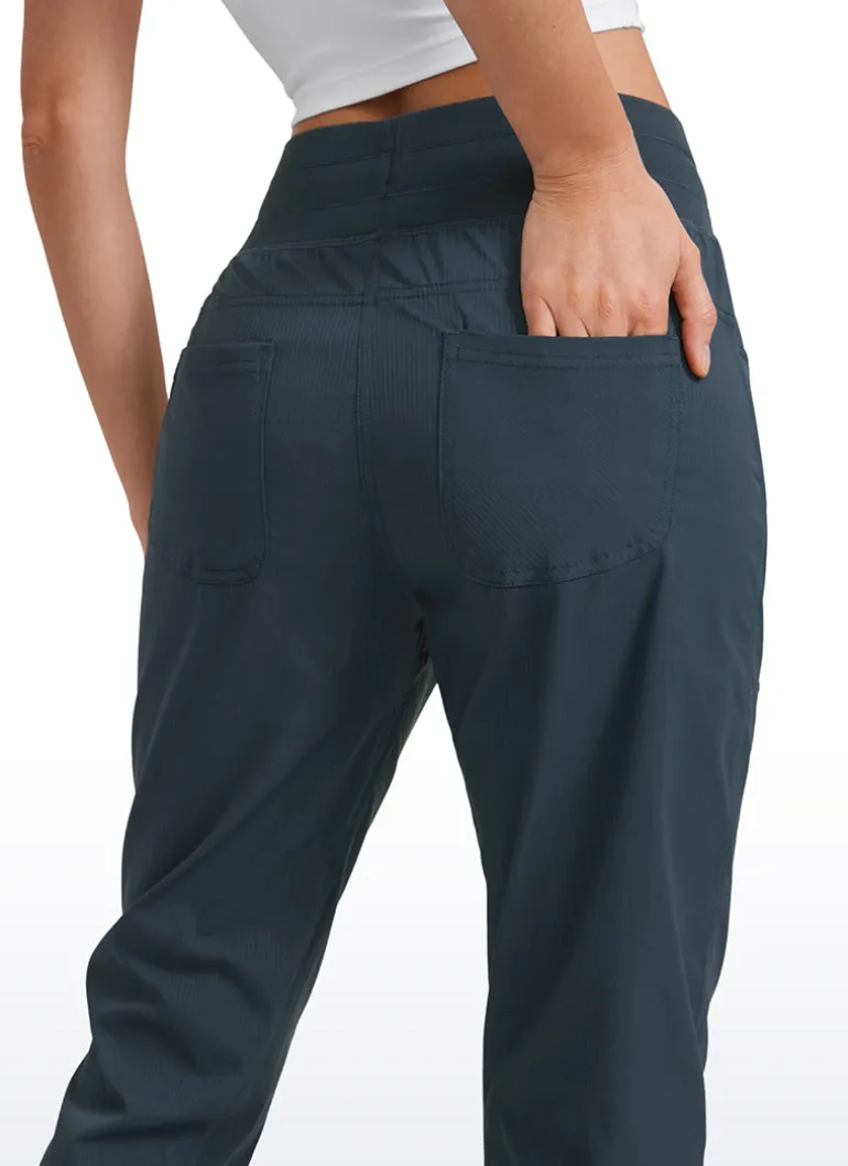 Striped Cinched Leg Pocket Pant 27''