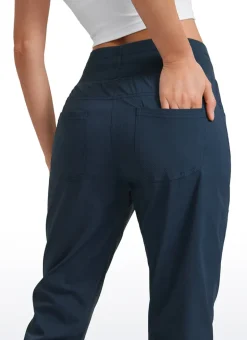 Striped Cinched Leg Pocket Pant 27''