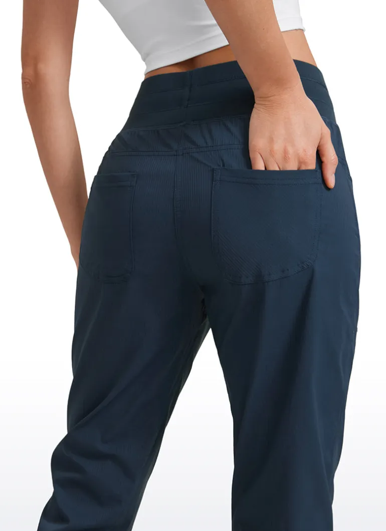 Striped Cinched Leg Pocket Pant 27''