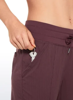 Striped Cinched Leg Pocket Pant 27''