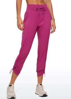 Striped Cinched Leg Pocket Pant 27''