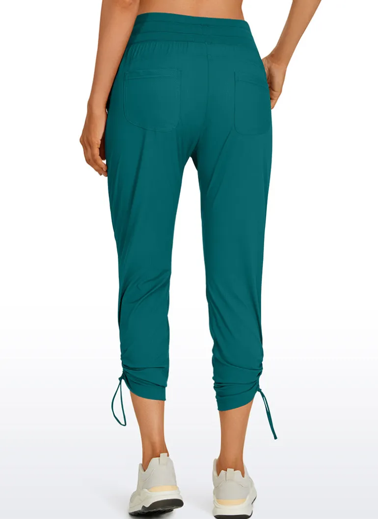 Striped Cinched Leg Pocket Pant 27''