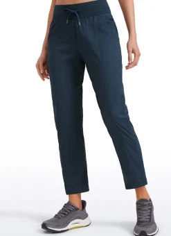 Striped Cinched Leg Pocket Pant 27''