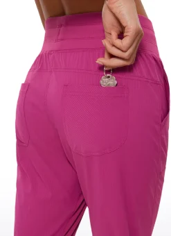 Striped Cinched Leg Pocket Pant 27''