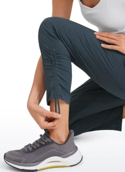 Striped Cinched Leg Pocket Pant 27''