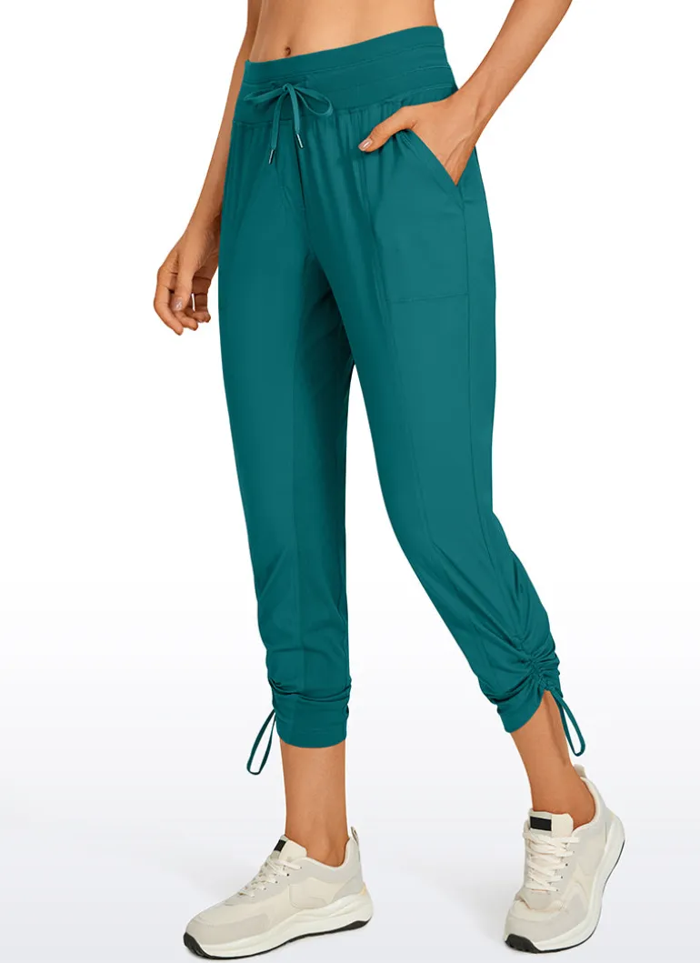Striped Cinched Leg Pocket Pant 27''