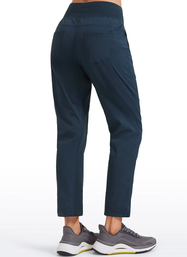 Striped Cinched Leg Pocket Pant 27''