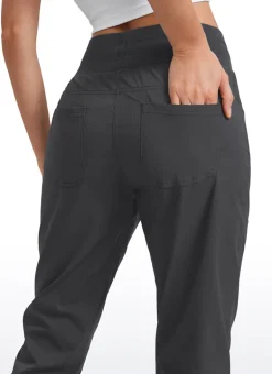 Striped Cinched Leg Pocket Pant 27''