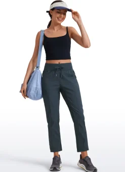Striped Cinched Leg Pocket Pant 27''