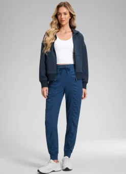 Striped Ruched Pocket Jogger 28''
