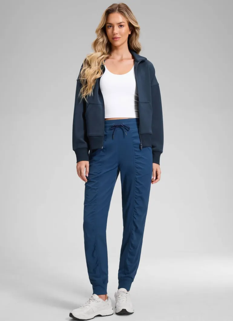 Striped Ruched Pocket Jogger 28''