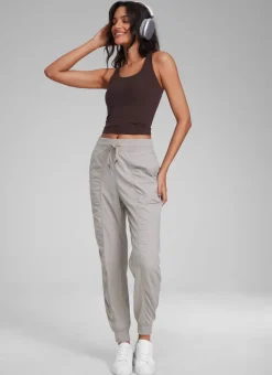 Striped Ruched Pocket Jogger 28''