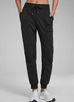 Striped Ruched Pocket Jogger 28''
